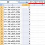 выборка определенной строки в Excel