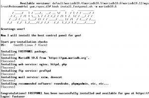 установка панели управления FastPanel на CentOS7 
